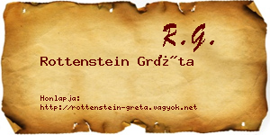 Rottenstein Gréta névjegykártya